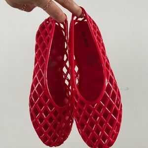 Old Navy Red Mesh Flats